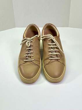 Seven 91 Men’s Tan Leather Low-Cut Casual Sneakers US 9 Walking Casual‎